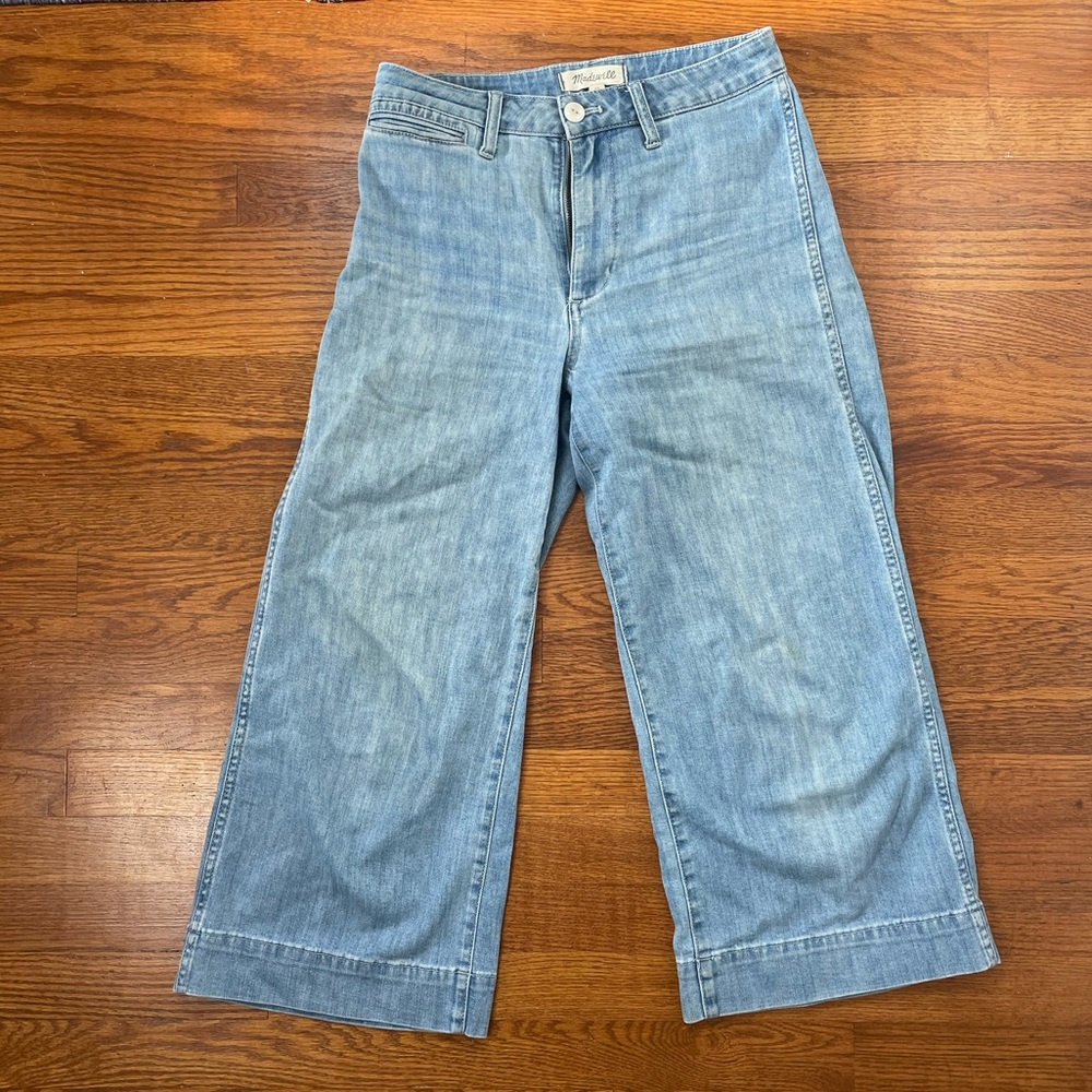 Madewell wide leg jeans, gently worn.